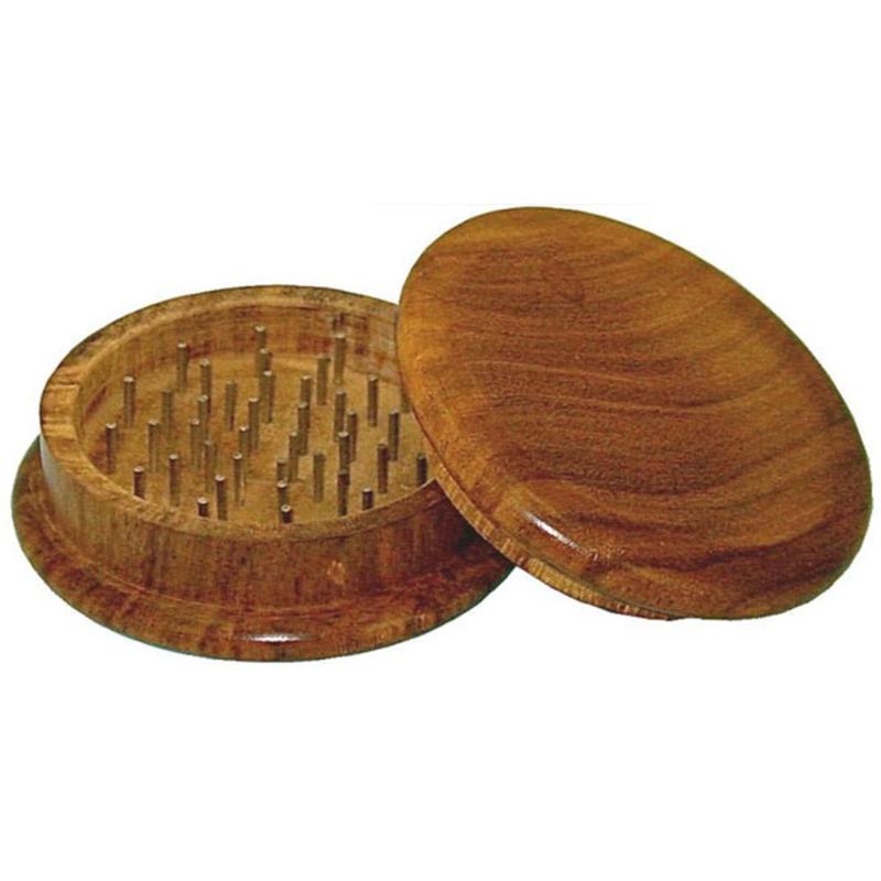 Round Wood 2pc Grinder - VaporizeUSA