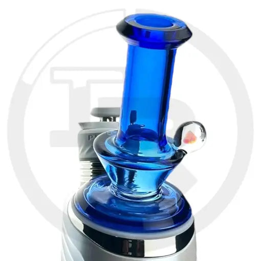 Iridescent Glass: Hourglass Dry Top Puffco Peak Attachment