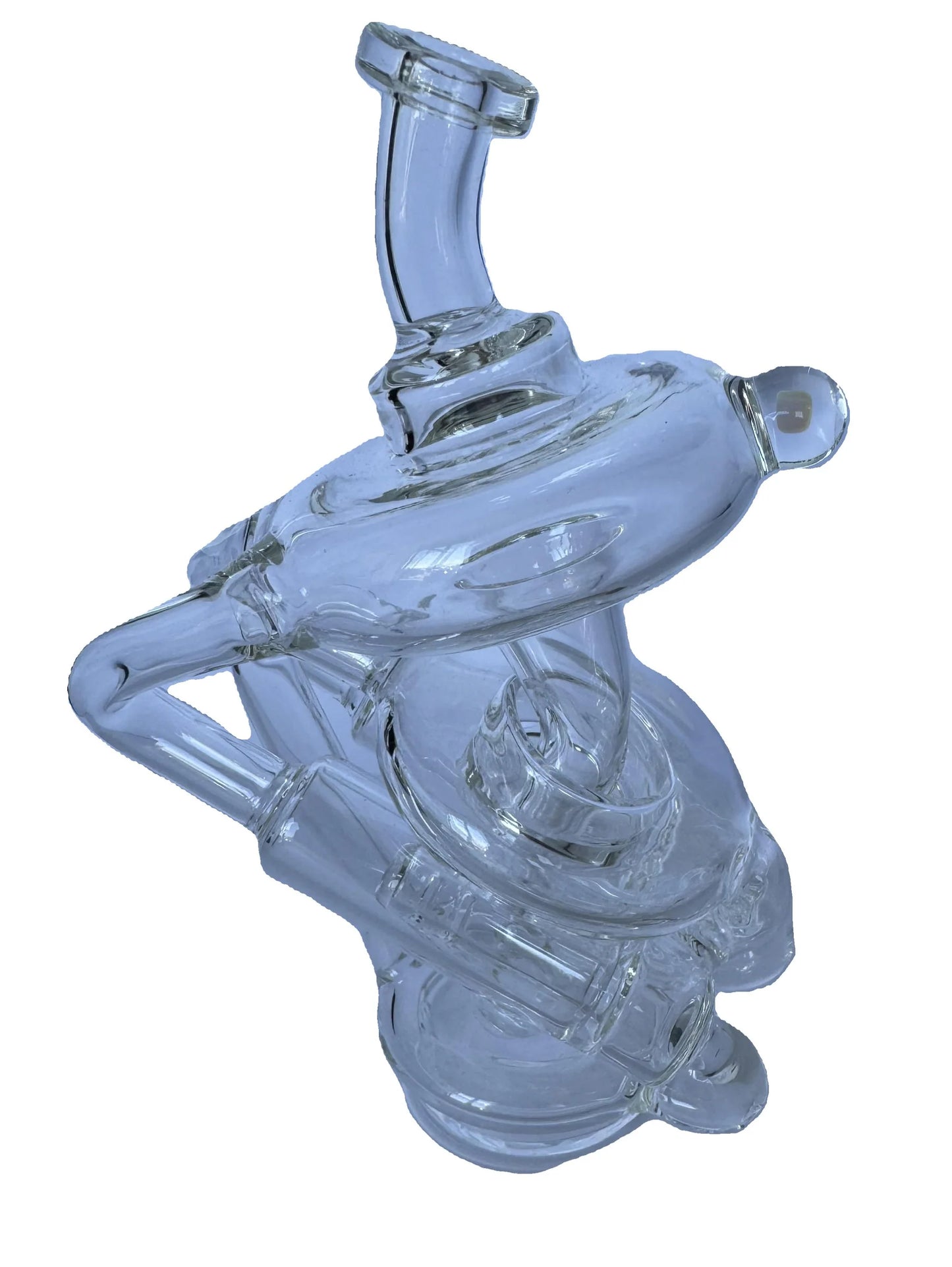 Iridescent Glass Double Piston Puffco Peak Attachment