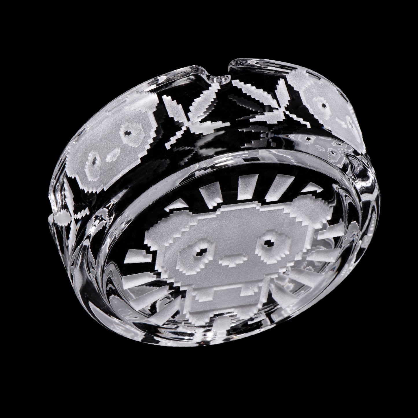 Pixel Panda Ashtray - Milkyway Glass