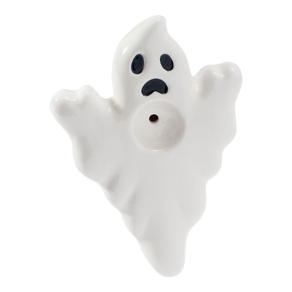 Wacky Bowlz Ghost Ceramic Hand Pipe - 4" - VaporizeUSA