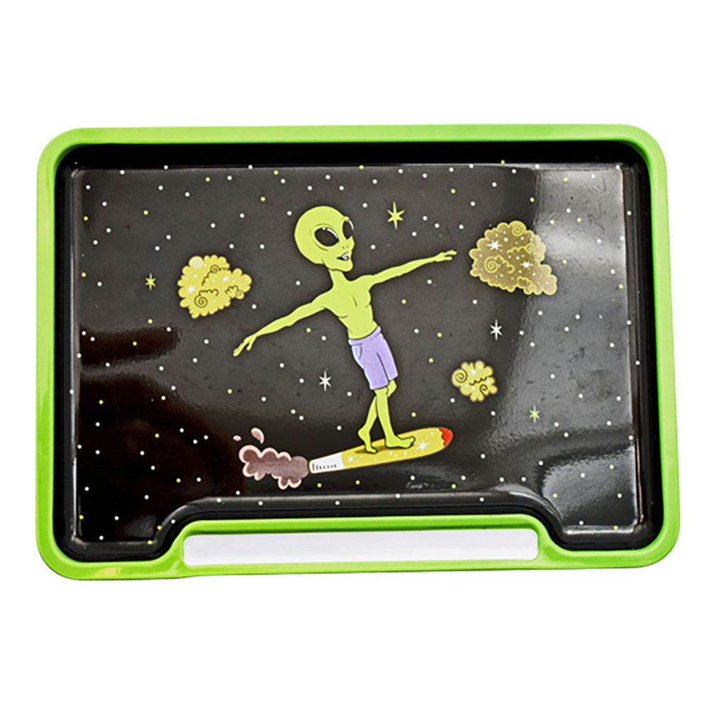 Alien Doobie Surfer Rolling Tray Box - 8"x5.75" - VaporizeUSA