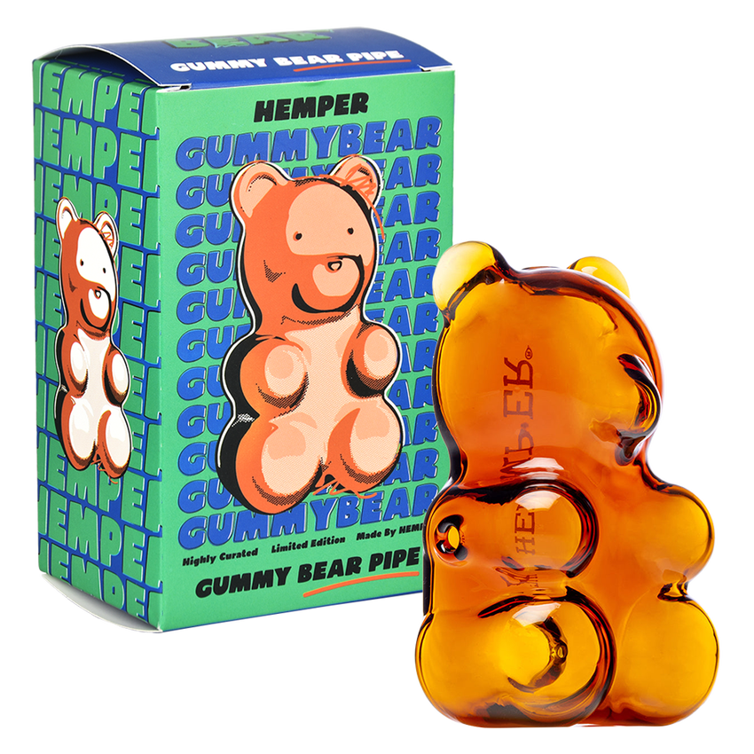 Hemper Gummy Bear Glass Hand Pipe - 3.5"