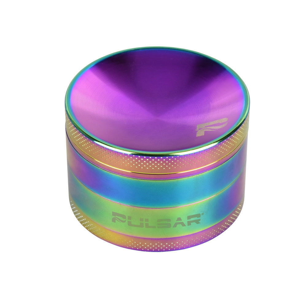 Pulsar Concave Rainbow Anodized Aluminum Grinder | 2.5" - VaporizeUSA