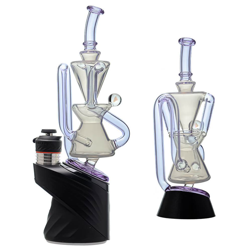 CALIBEAR OPAL WHITE KLEIN RECYCLER WITH AMAZING TORNADO FOR PUFFCO PEAK & PRO
