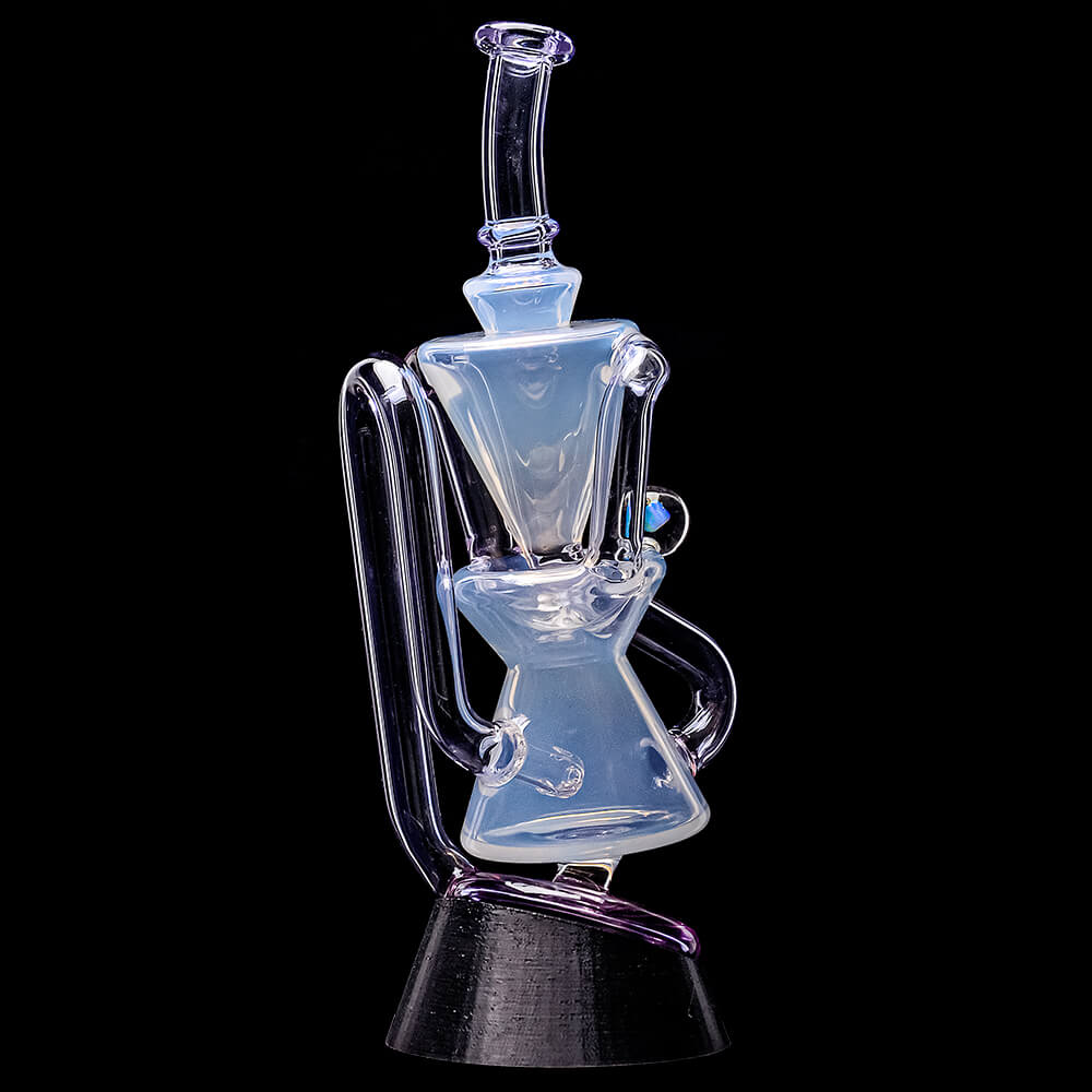 CALIBEAR OPAL WHITE KLEIN RECYCLER WITH AMAZING TORNADO FOR PUFFCO PEAK & PRO