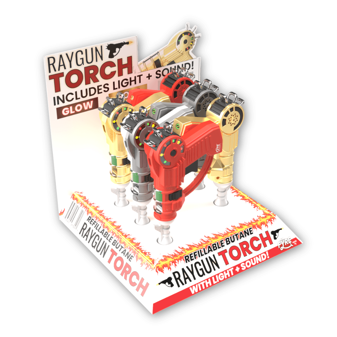Refillable Raygun Mini Kitchen Torch With Lights + Sound (6-PACK WHOLESALE)