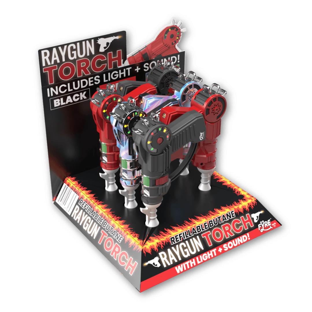 Refillable Raygun Mini Kitchen Torch With Lights + Sound (6-PACK WHOLESALE)