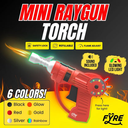 Refillable Raygun Mini Kitchen Torch With Lights + Sound (6-PACK WHOLESALE)
