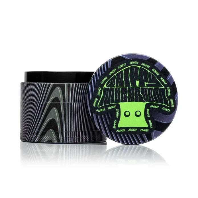 Hemper Trippy Shroom 4-Part Metal Grinder – 2.25″