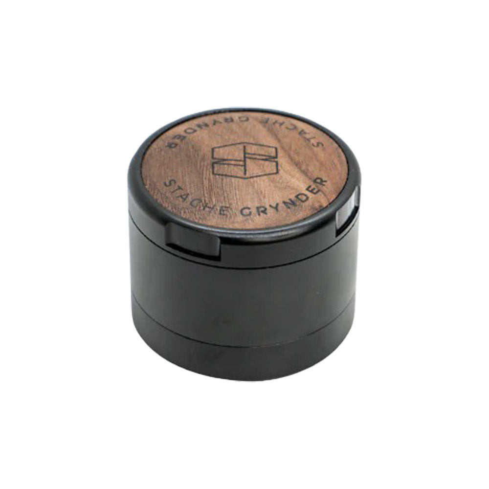 Stache Products Wood Lid Grynder | 3pc | 2.5" - VaporizeUSA