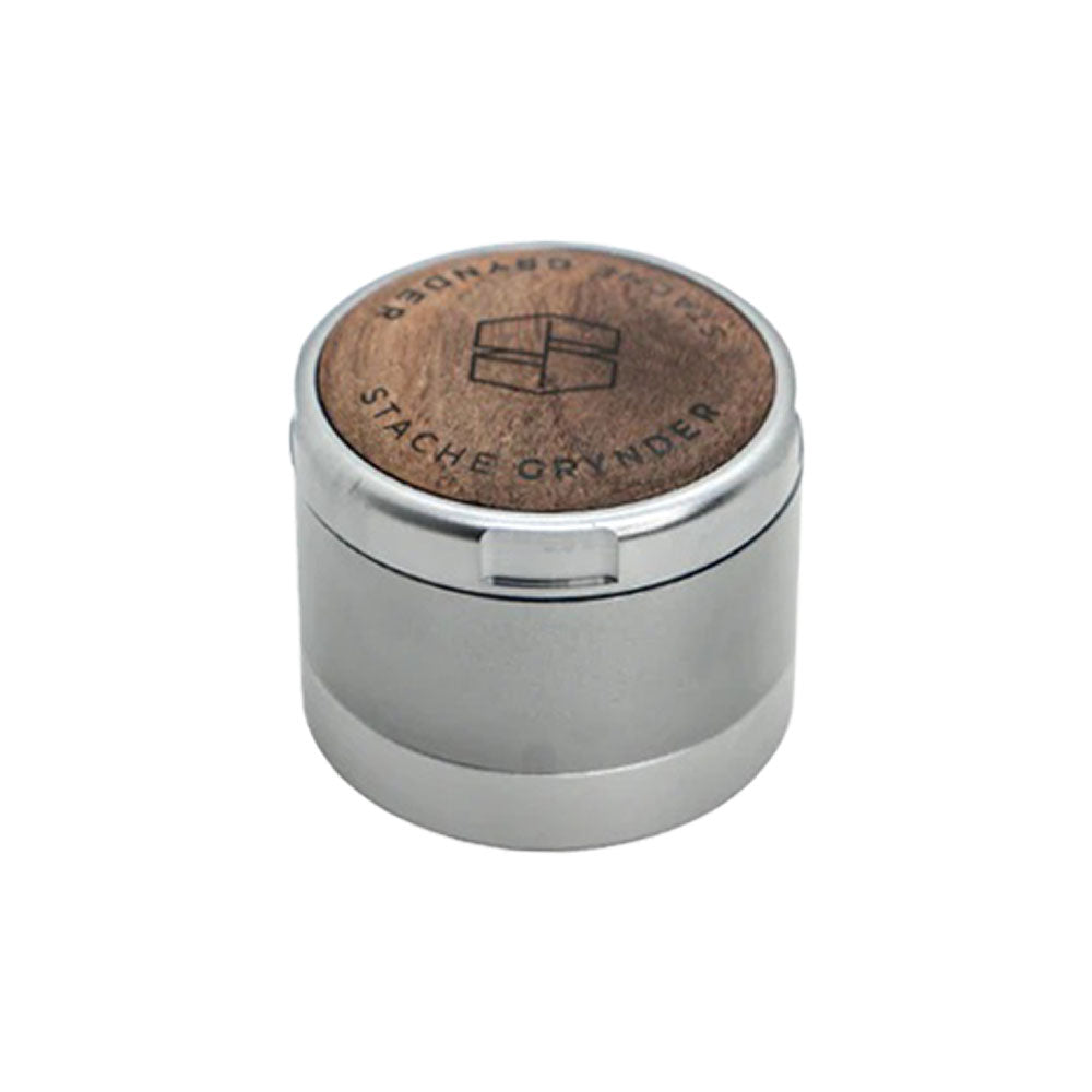 Stache Products Wood Lid Grynder | 3pc | 2.5" - VaporizeUSA
