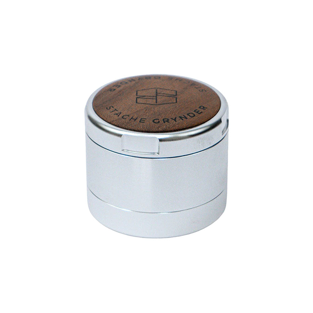 Stache Products Wood Lid Grynder | 3pc | 2.5" - VaporizeUSA