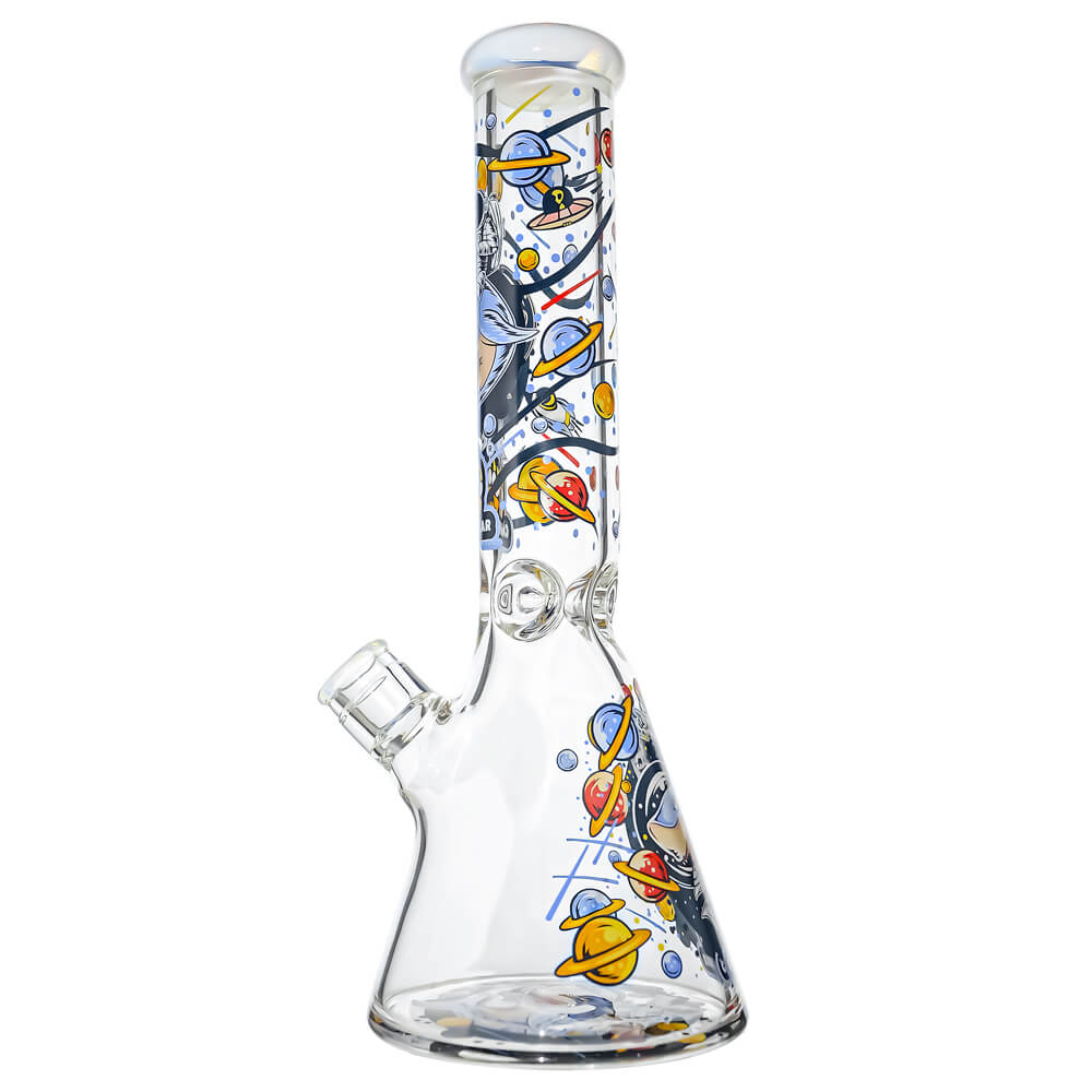 7MM GLASS BEAKER WATER PIPE COMBO BOX W/DESIGNED CALIBEAR BRAND DECAL