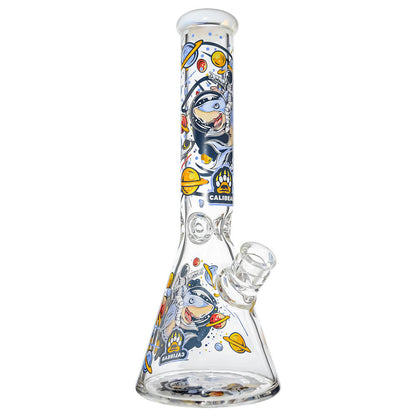 7MM GLASS BEAKER WATER PIPE COMBO BOX W/DESIGNED CALIBEAR BRAND DECAL