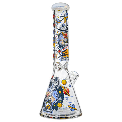 7MM GLASS BEAKER WATER PIPE COMBO BOX W/DESIGNED CALIBEAR BRAND DECAL