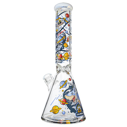 7MM GLASS BEAKER WATER PIPE COMBO BOX W/DESIGNED CALIBEAR BRAND DECAL