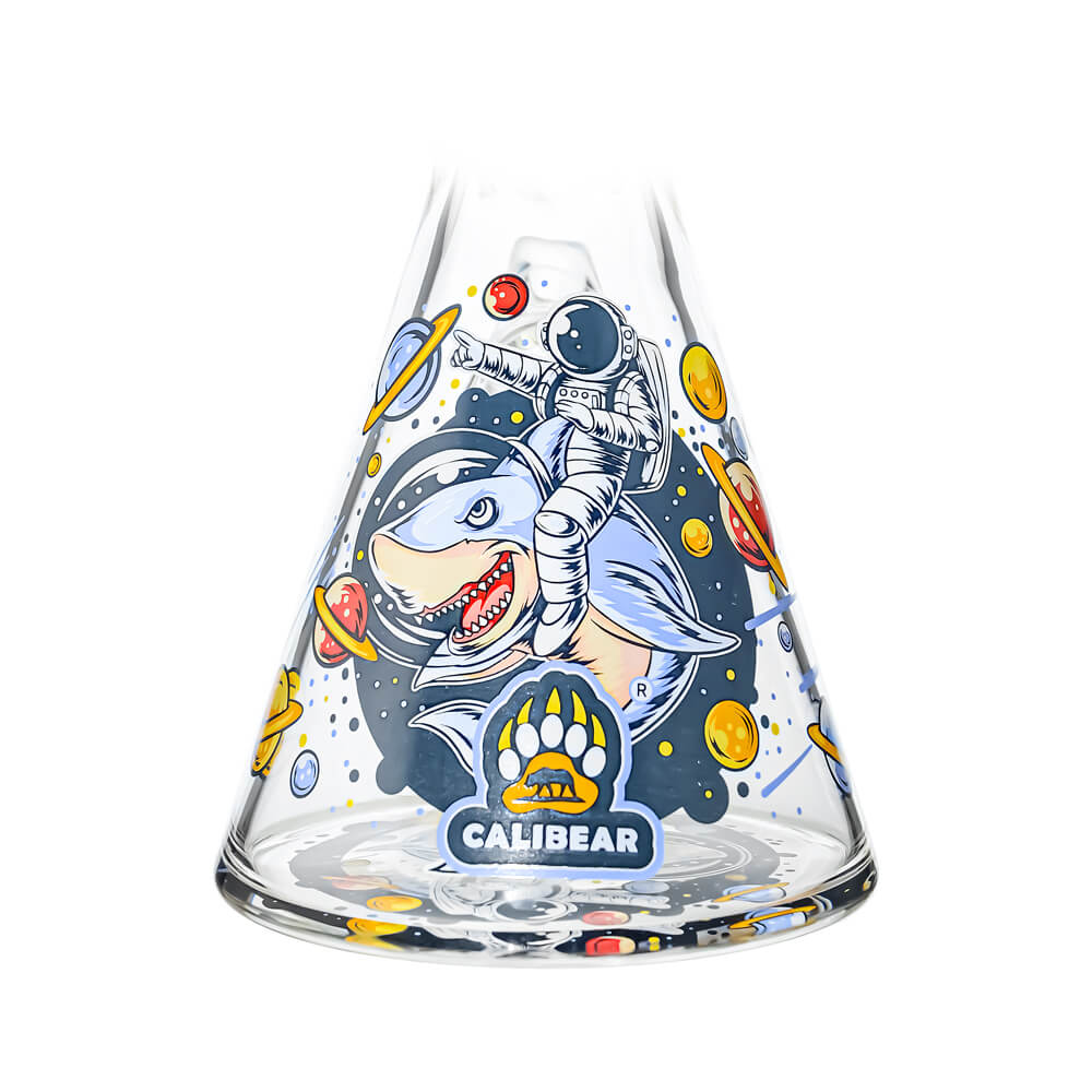 7MM GLASS BEAKER WATER PIPE COMBO BOX W/DESIGNED CALIBEAR BRAND DECAL