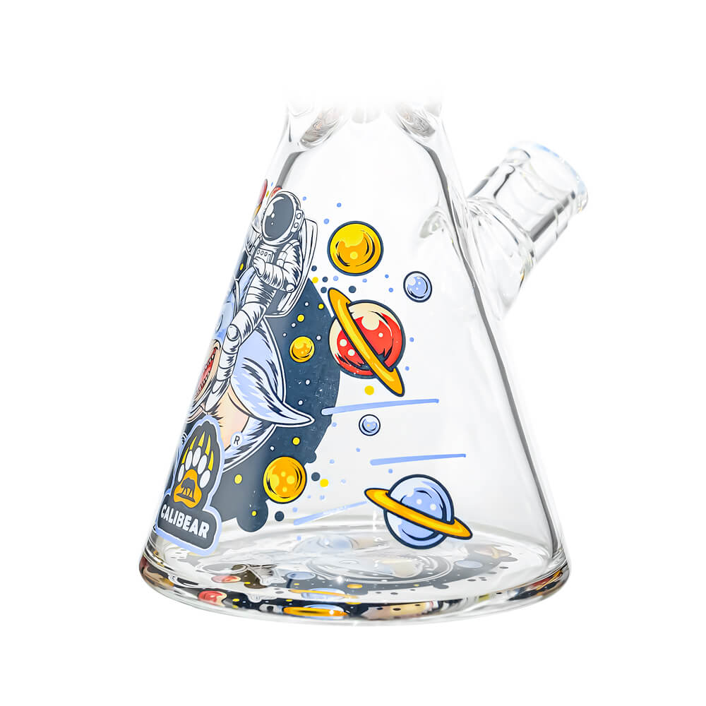 7MM GLASS BEAKER WATER PIPE COMBO BOX W/DESIGNED CALIBEAR BRAND DECAL