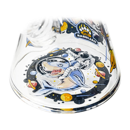 7MM GLASS BEAKER WATER PIPE COMBO BOX W/DESIGNED CALIBEAR BRAND DECAL