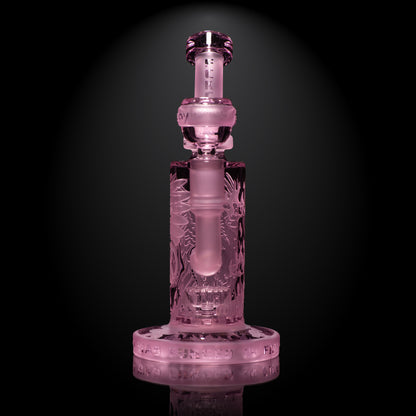 Phoenix: Forged in Fire 6" Pink Cancer Dab Rig - Milkyway Glass