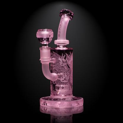 Phoenix: Forged in Fire 6" Pink Cancer Dab Rig - Milkyway Glass