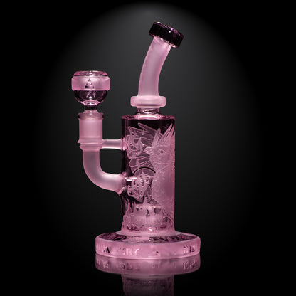 Phoenix: Forged in Fire 6" Pink Cancer Dab Rig - Milkyway Glass