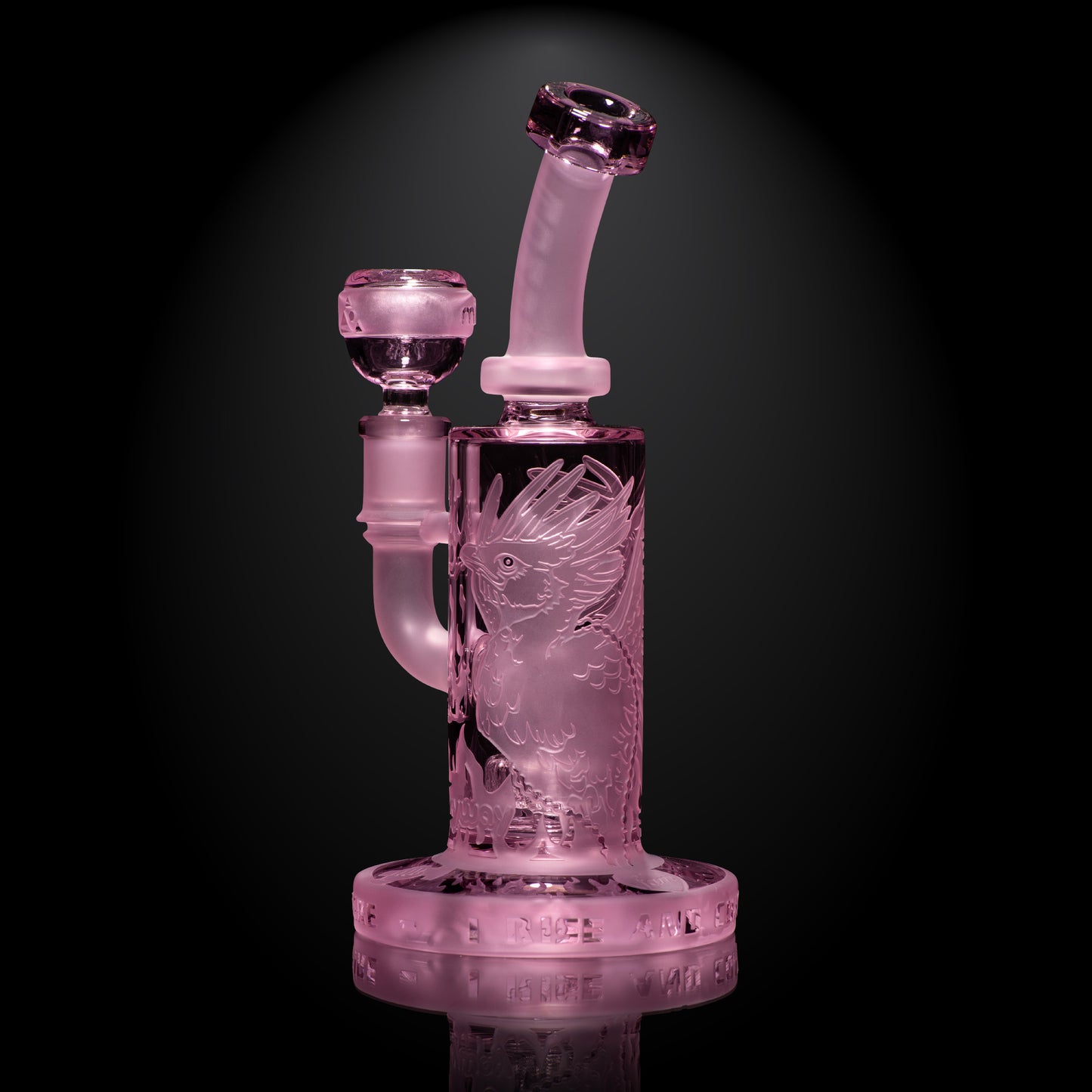 Phoenix: Forged in Fire 6" Pink Cancer Dab Rig - Milkyway Glass