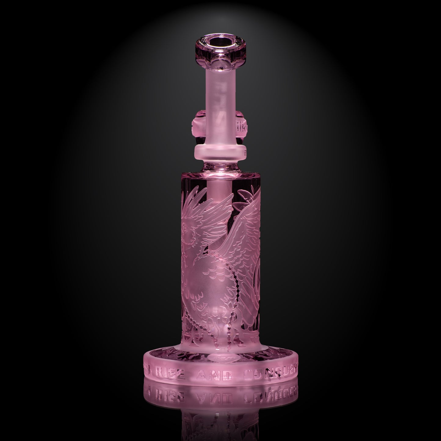 Phoenix: Forged in Fire 6" Pink Cancer Dab Rig - Milkyway Glass