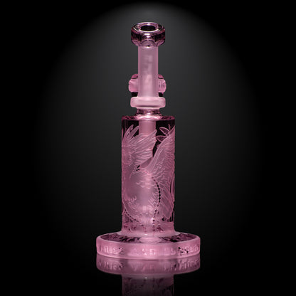 Phoenix: Forged in Fire 6" Pink Cancer Dab Rig - Milkyway Glass