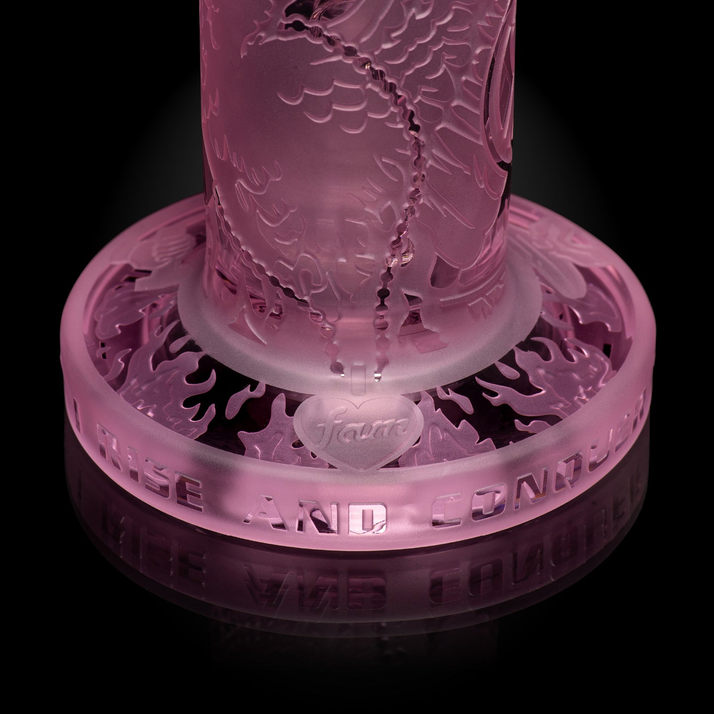 Phoenix: Forged in Fire 6" Pink Cancer Dab Rig - Milkyway Glass