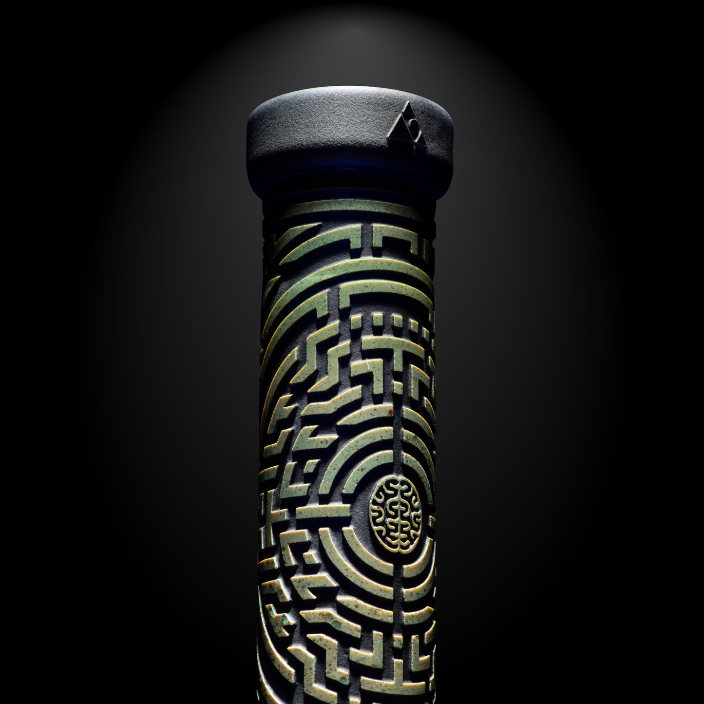 Telekinesis 11" Dark Blue Frit Beaker Bong - Milkyway Glass