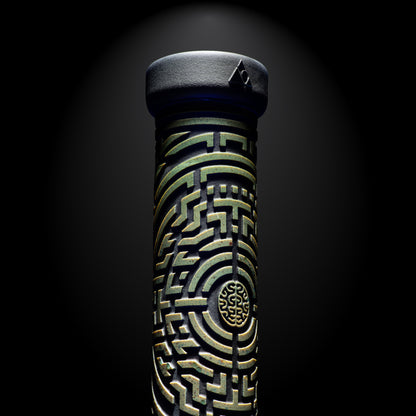 Telekinesis 11" Dark Blue Frit Beaker Bong - Milkyway Glass