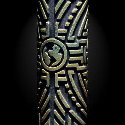 Telekinesis 11" Dark Blue Frit Beaker Bong - Milkyway Glass