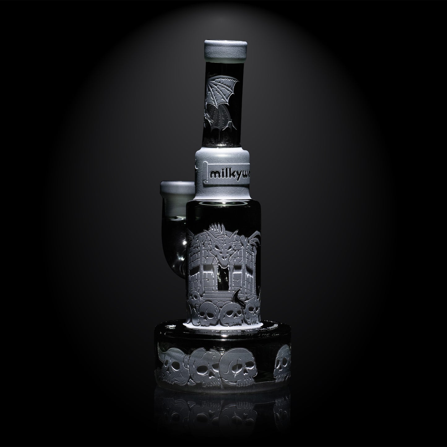 Temple of the Dragon 8" Dab Rig - Milkyway Glass