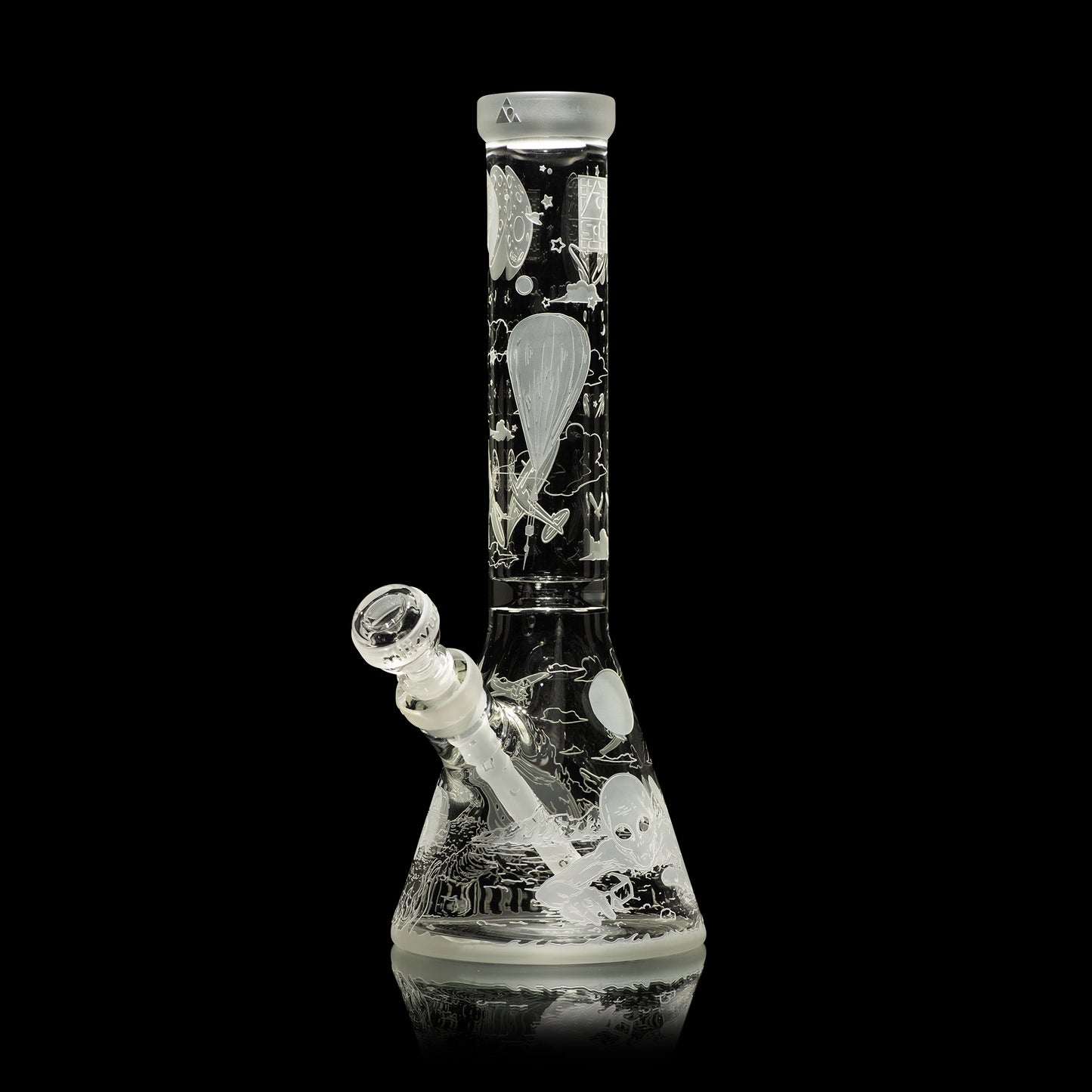 Roswell 1947 14" Beaker Bong - Milkyway Glass