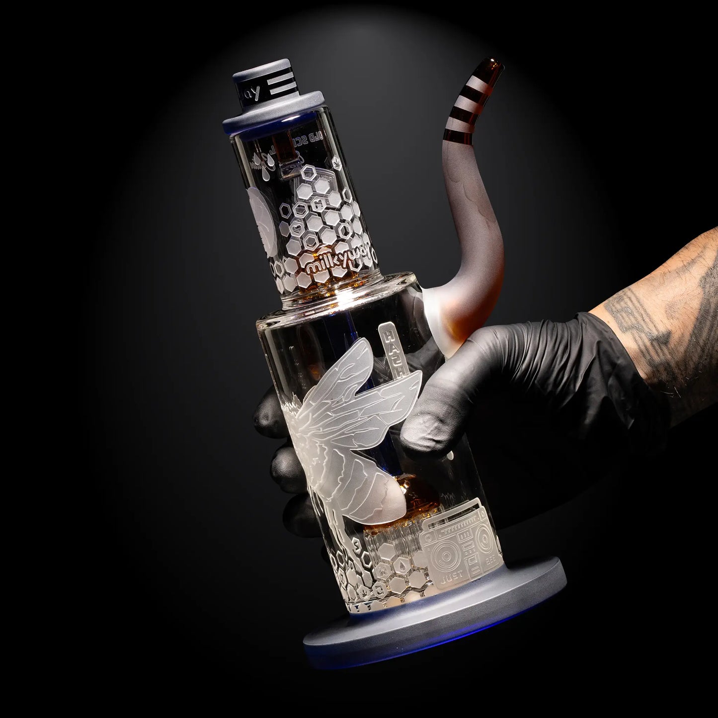 Hash Hive 9" Hash Rig - Milkyway Glass