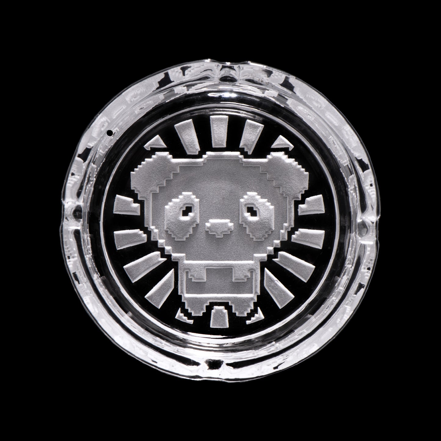 Pixel Panda Ashtray - Milkyway Glass