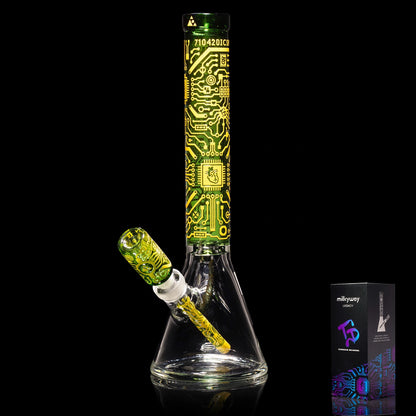 Circuitboard: Spectrum (Limited Edition) 16" Beaker Bong - Milkyway Glass