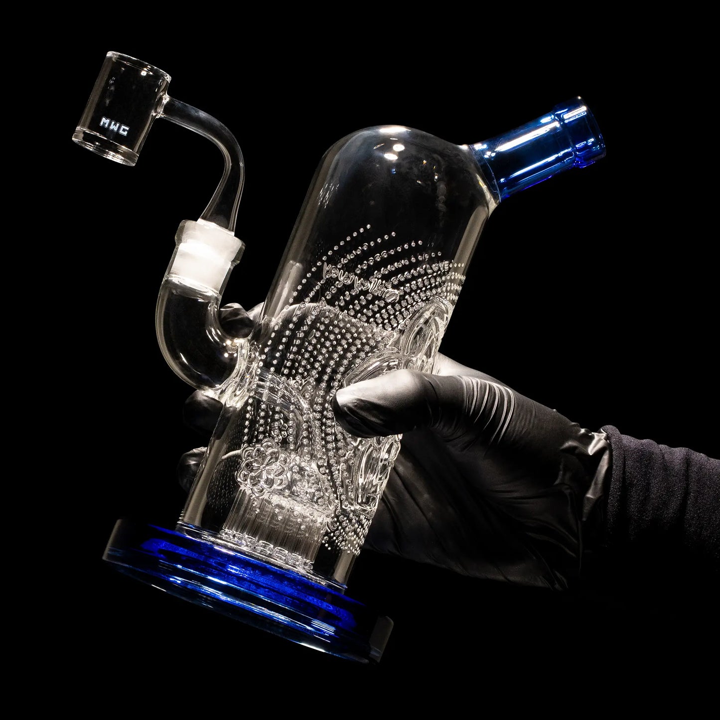 Chakra Level 1 8" Bubbler - Milkyway Glass