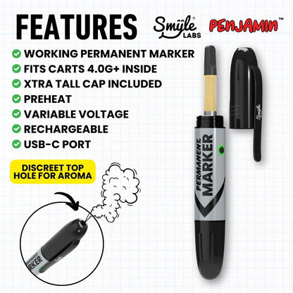 Permanent Marker Penjamin Cart Battery by Smyle Labs