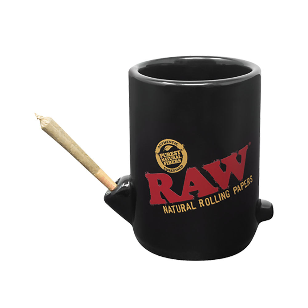RAW Wake Up & Bake Up Ceramic Cone Mug - 10oz - VaporizeUSA