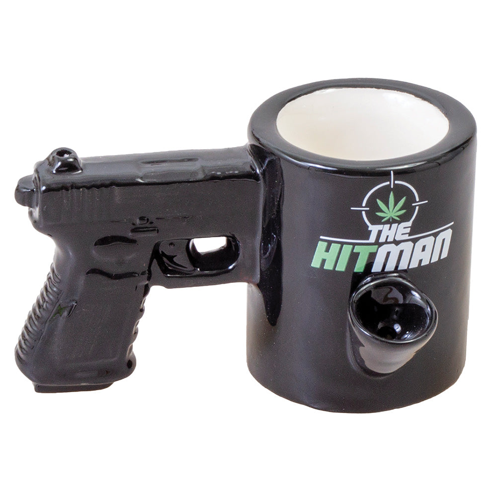 The Hitman Ceramic Pipe Mug - 10oz - VaporizeUSA