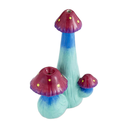 Fairytale Mushroom Ceramic Hand Pipe - 8"