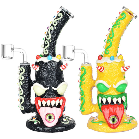 Gingerbread Monster Dab Rig - 9.75" / 14mm F / Colors Vary
