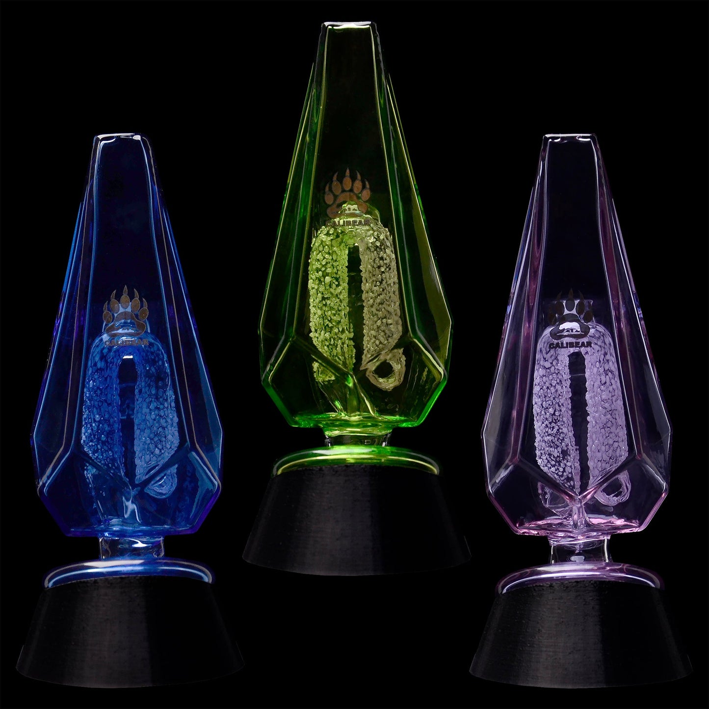 CaliBear Colored Glass Crystal Arch Puffco Peak Glass Attachment