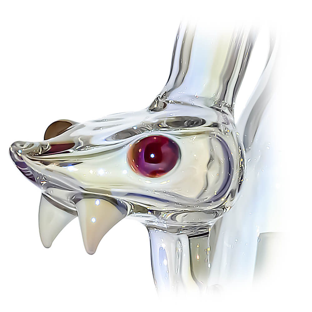 Calibear Spirit Snake Glass Attachment with Opal Eyes for Puffco Peak OG & Pro