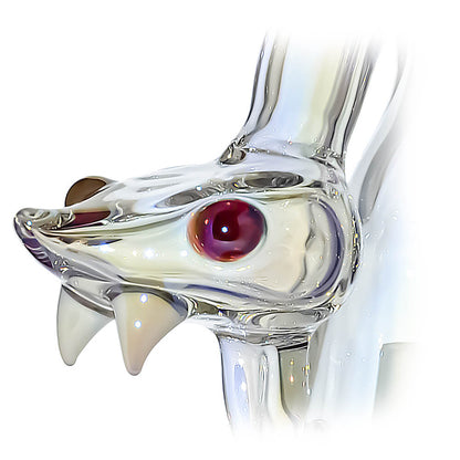 Calibear Spirit Snake Glass Attachment with Opal Eyes for Puffco Peak OG & Pro
