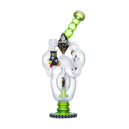14.5" Cheech Glass Rooster in a Egg
