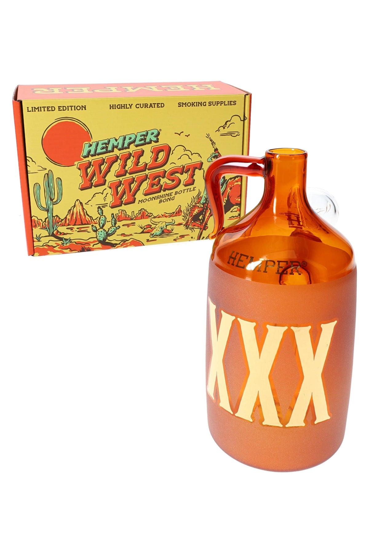 Hemper Wild West Moonshine Bottle Glass Bong – 5.5″